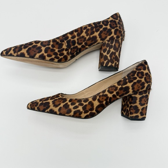 Gianni Bini Women's Heels Size 9M Leopard Print Leather/ Dyed Fur - Picture 7 of 12